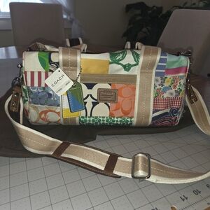 BRAND NEW!! Coach Multicolor Patchwork Crossbody Bag